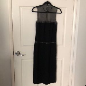 DKNY wool / leather dress